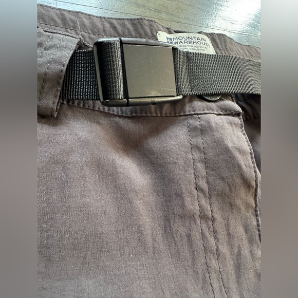 Women's Gray Water repellant Cargo Pants with Belt 10 - Picture 3 of 7